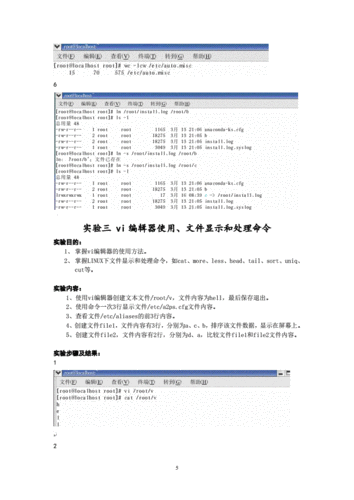 linux常用的文件处理与管理命令,linux文件操作命令的实验报告